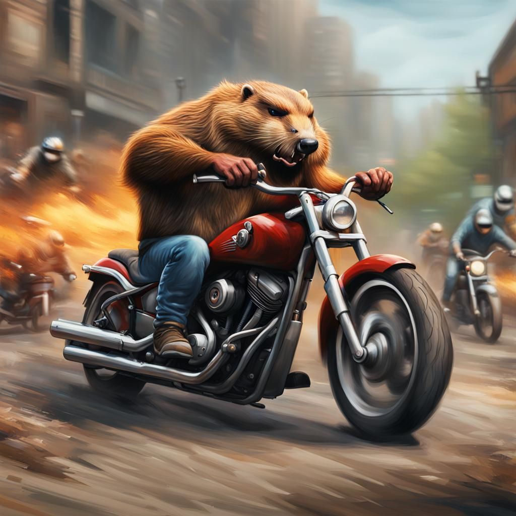 Angry Biker Beaver