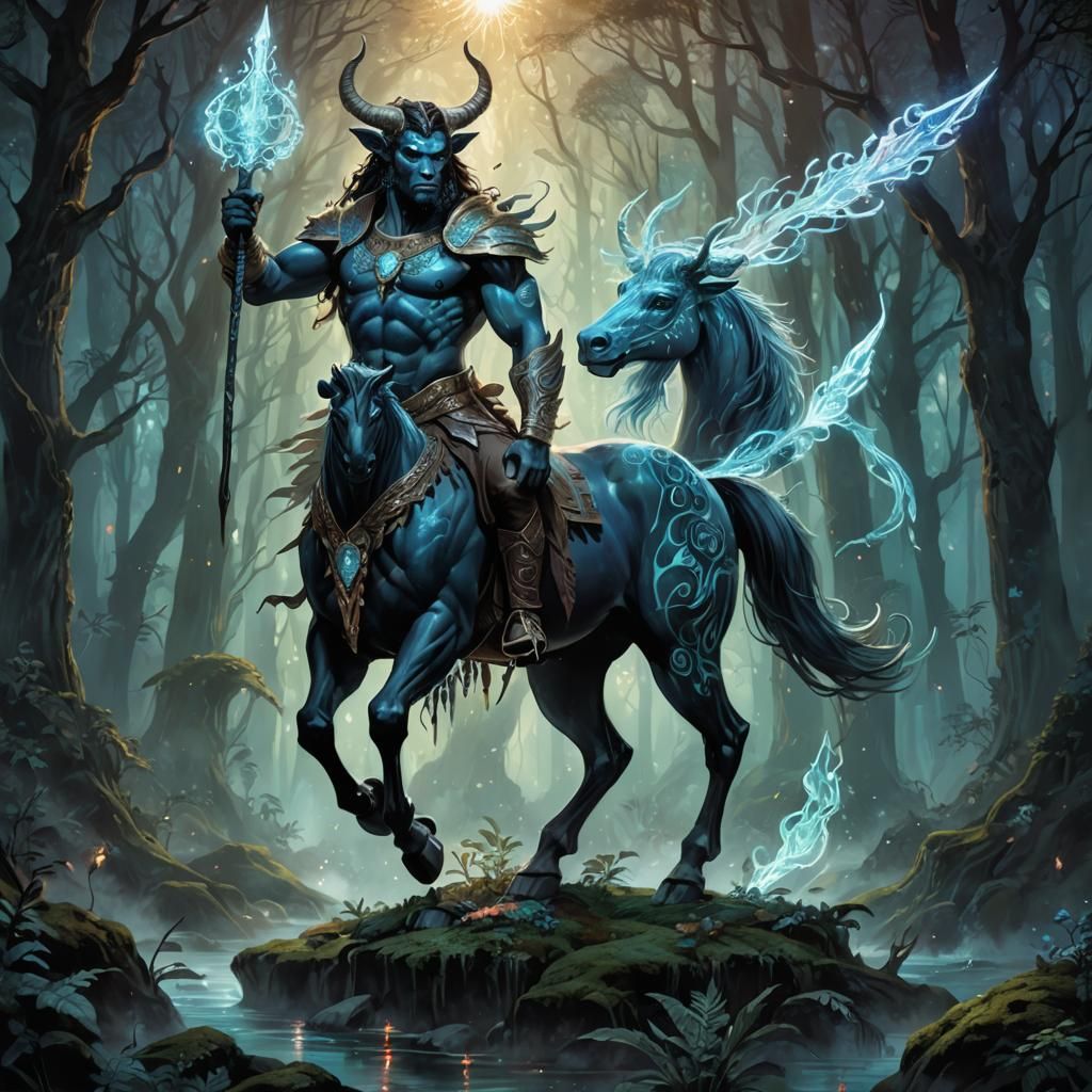 Man-horse, horse-man, Half man half horse, Horse+human torso and head, Tribal, Wild, Centaur, centaurs, centaur with weapons, tribal marking...