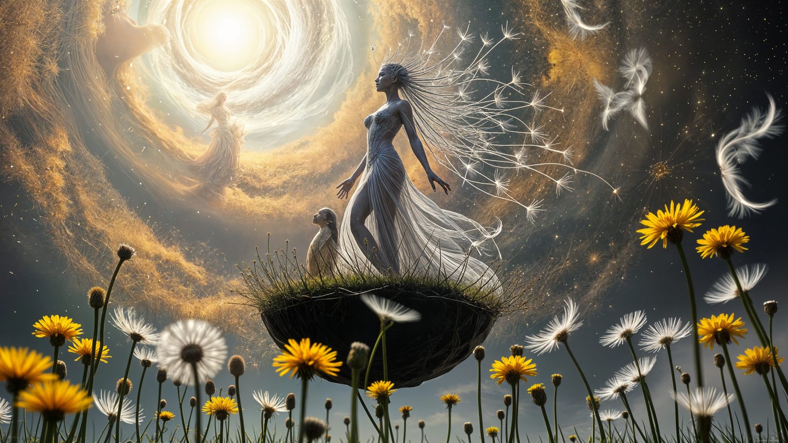 Cosmic Surrealism. Dream, celestial and the terrestrial, drama of a cosmic event with the serenity of ...  by @blenta