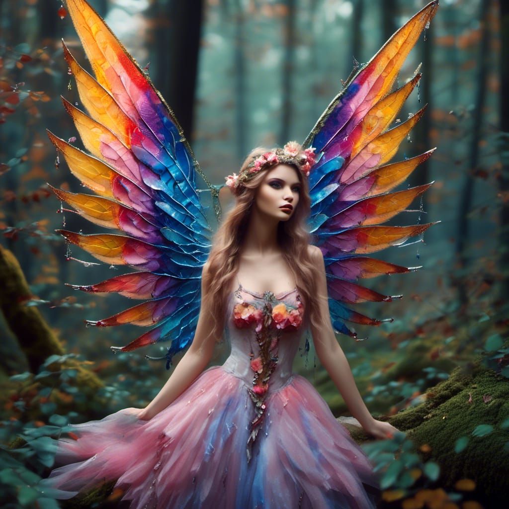 Fairy in the Forest - AI Generated Artwork - NightCafe Creator