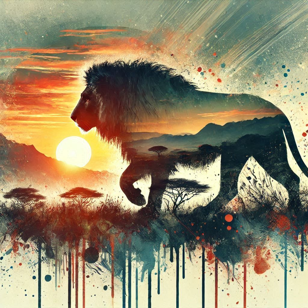 double exposure beautiful fantasy portrait landscape..