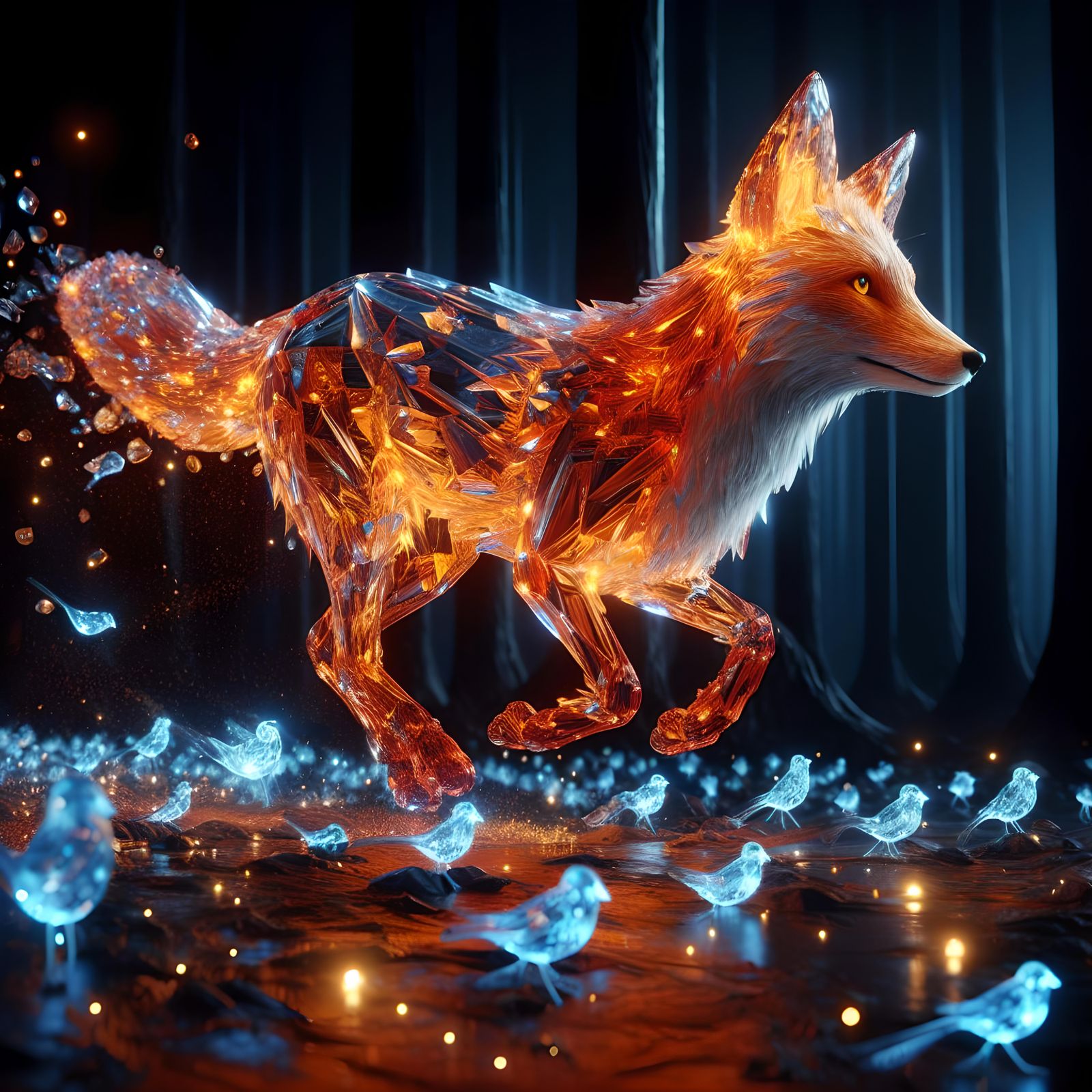 a flame in the night