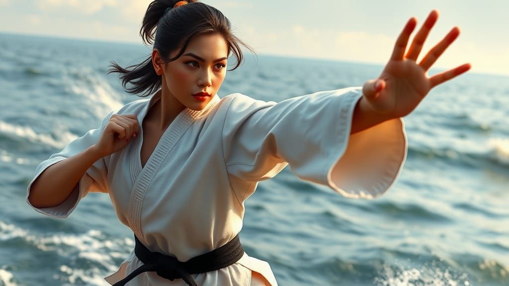 Karate lady  by @Alan