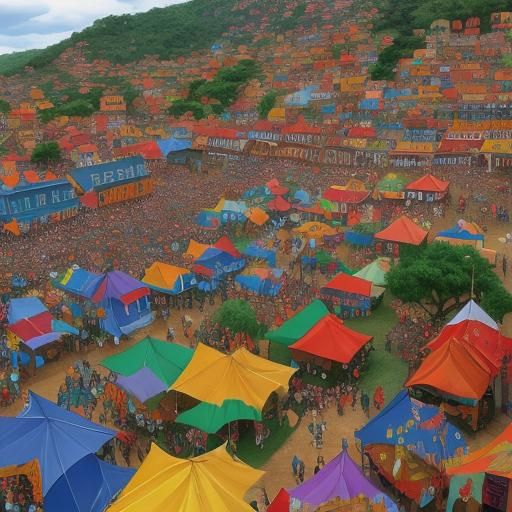 Colorful, Madagascar Festival, animal by artist M.C. Escher