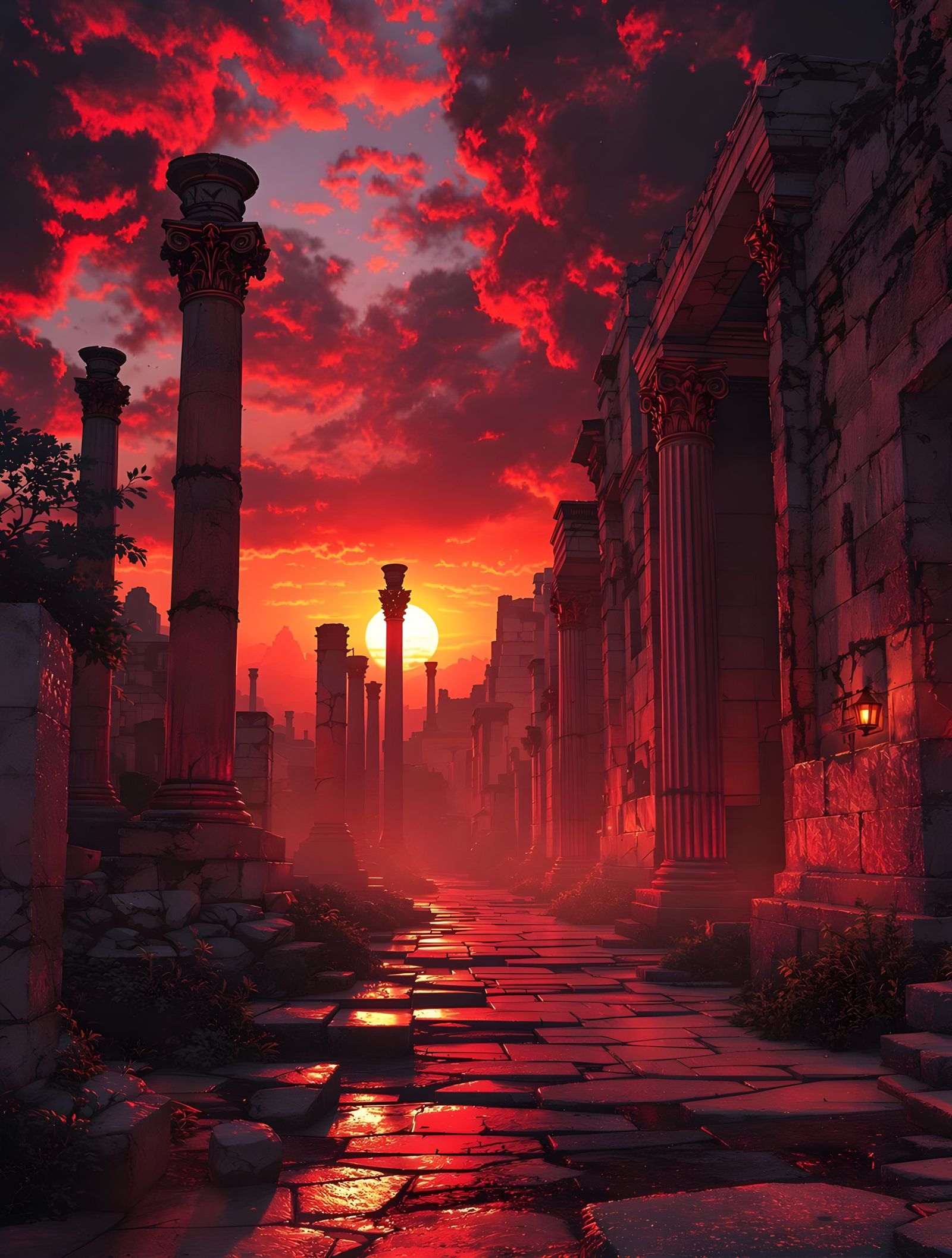 Sunset on Fire (Ancient Ruins)  by @Wytmore