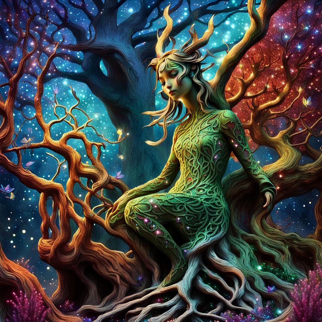 Daphne being transformed into a tree  by @Lilith