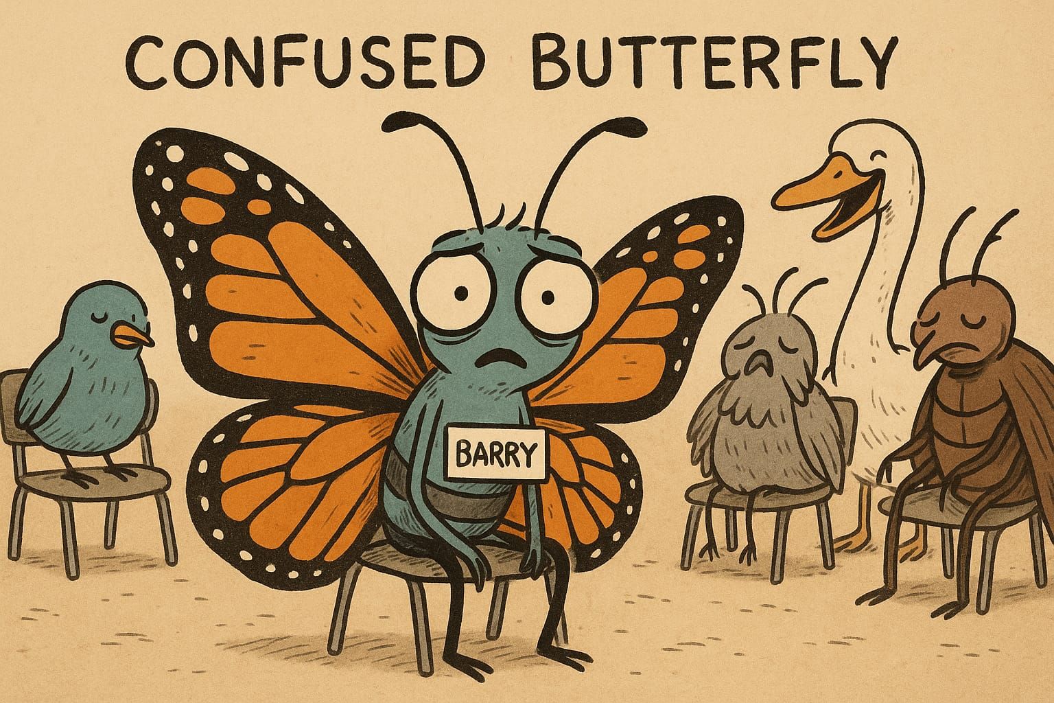 Hi, I’m Barry…Is this the ‘Former Caterpillars Anonymous’ ci...