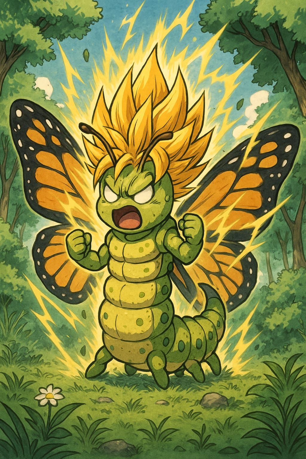 Caterpillar mid-transformation