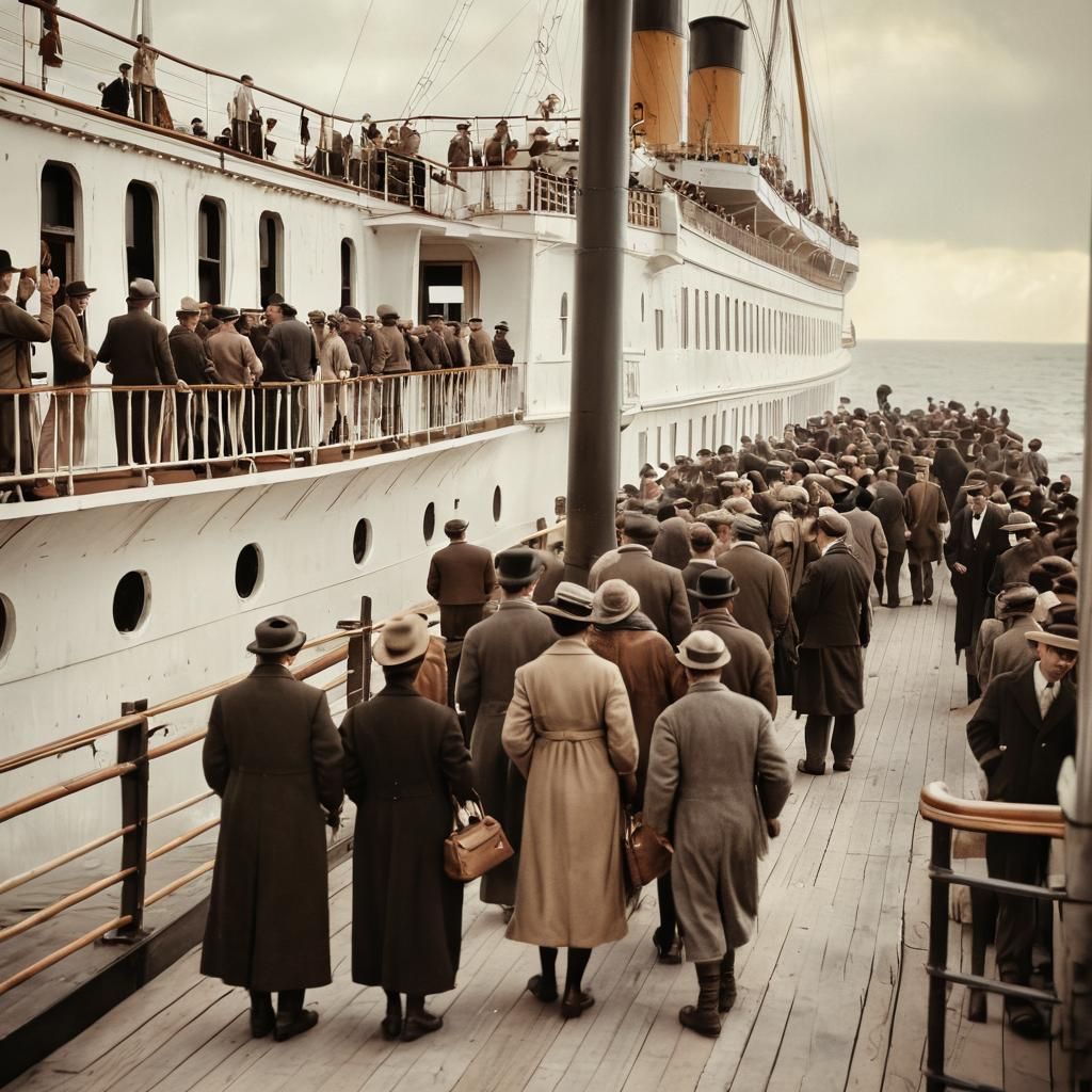 Getting ready to board the ship