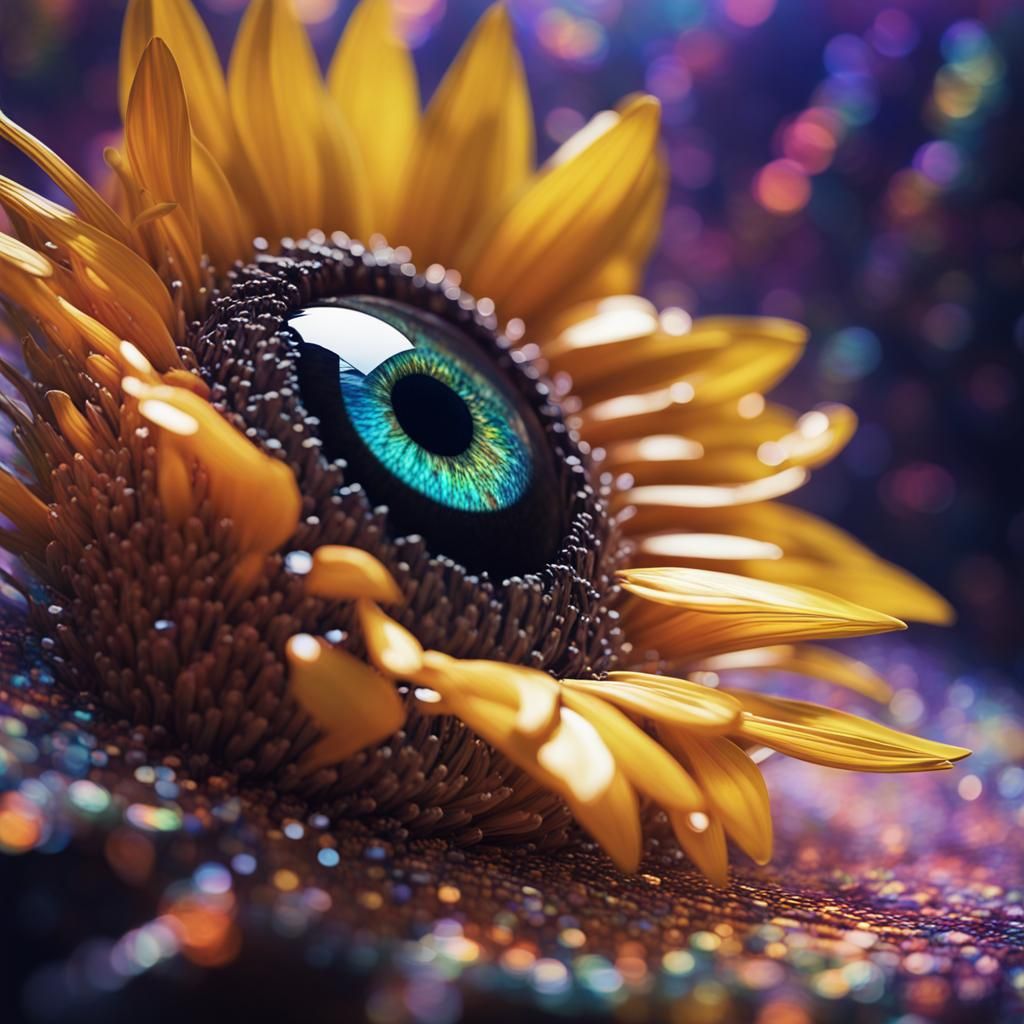 Holographic eye flower