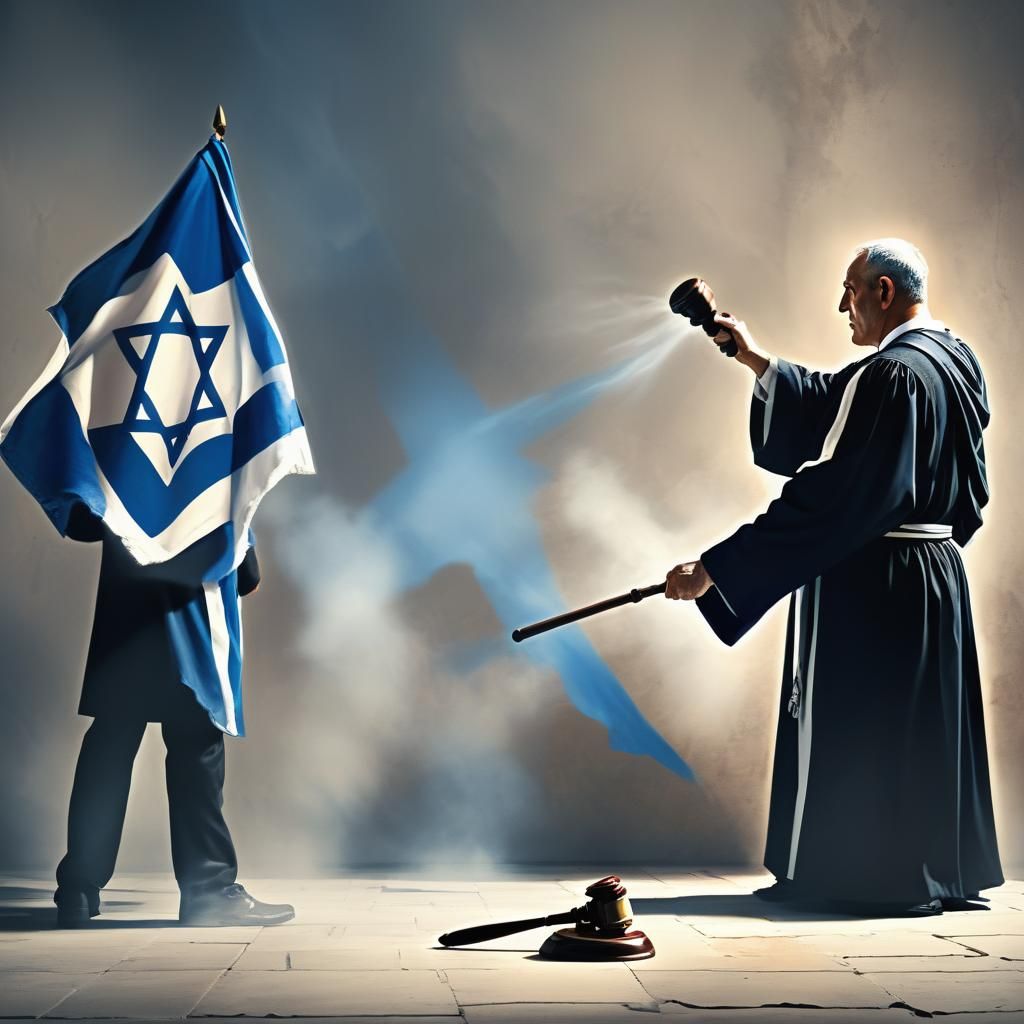 Israeli Flag Photo Interrupted by Judge