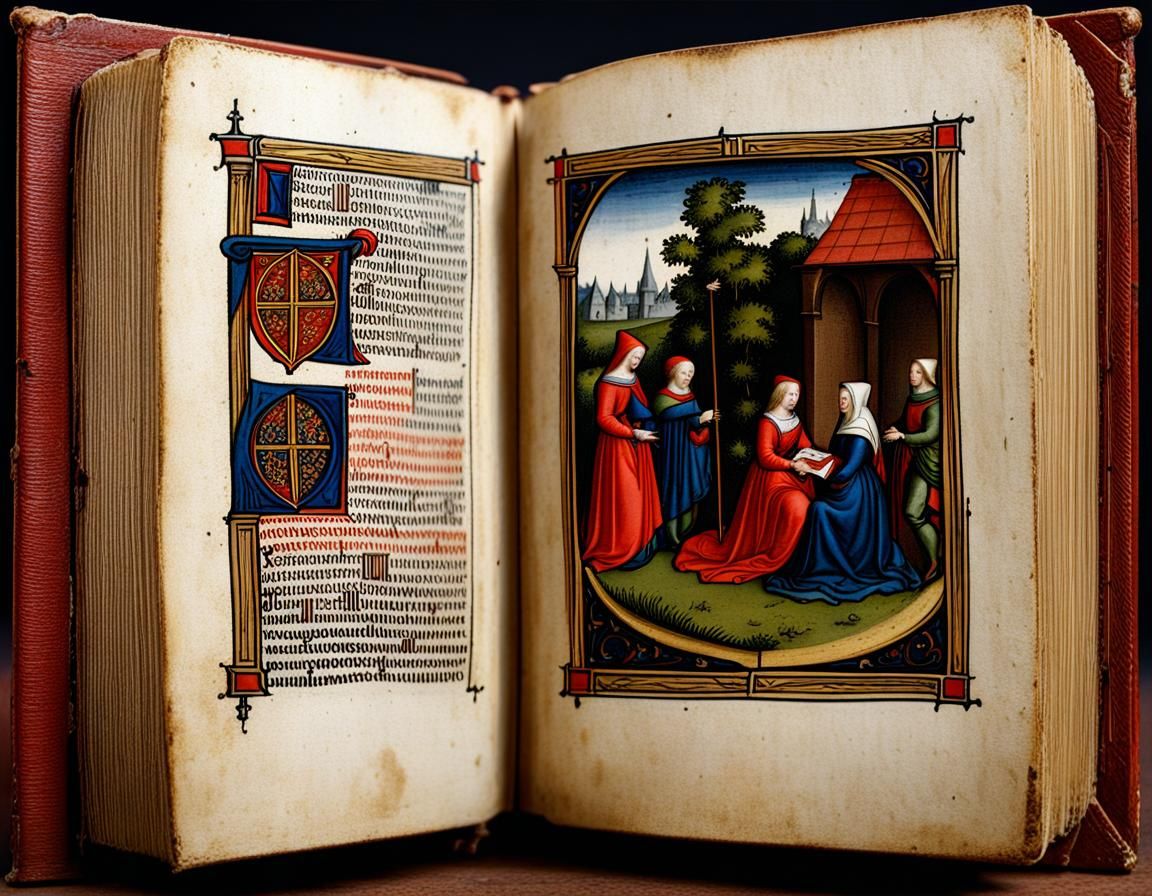 illustrated medieval miniature book