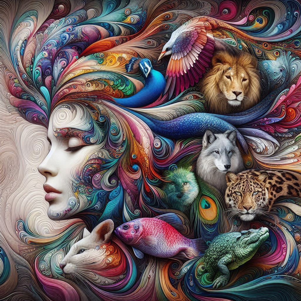 abstract surreal art.