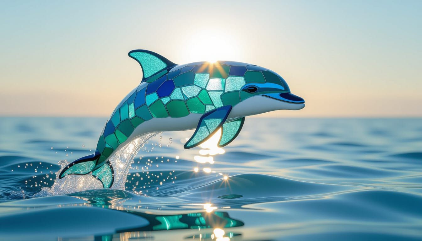 A Seaglass Dolphin