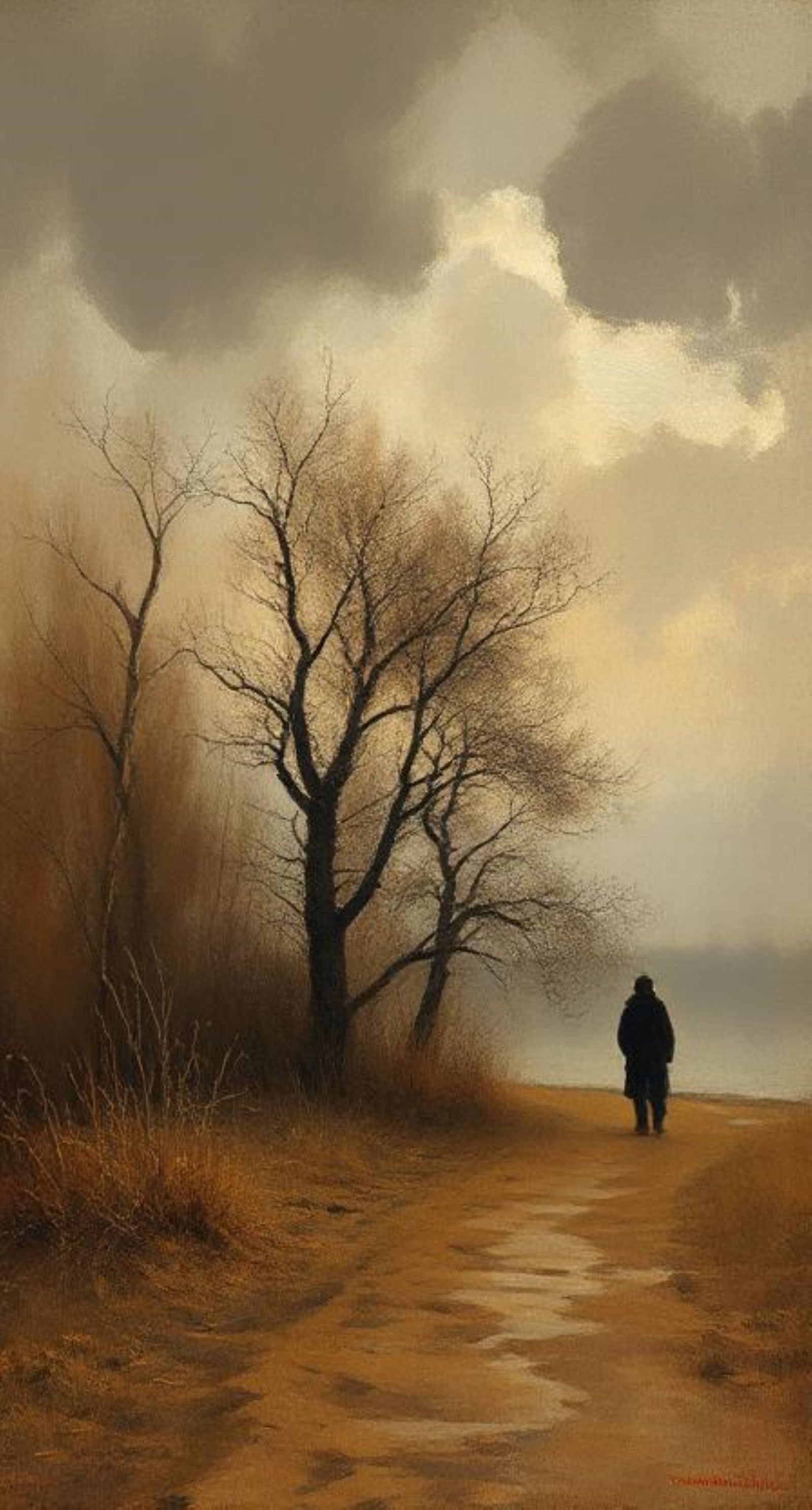 Howard Pyle + Vilhelm Hammershøi + Symbolist atmosphere