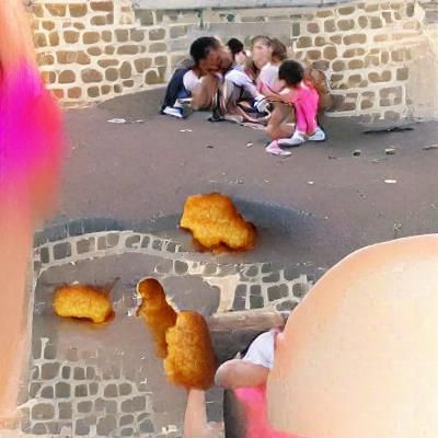chicken nugget eating french children