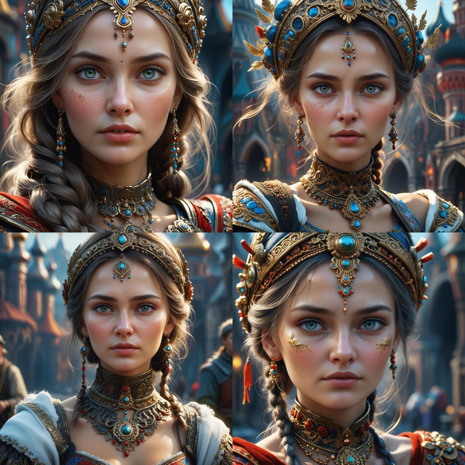 Closeup of beautiful Russian woman looking at you
