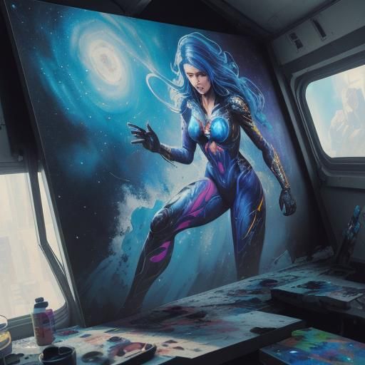 Superhero in space