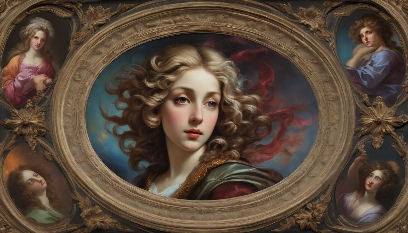 portrait Group blackhole chiarascuro cerograph Rococco  Elis...