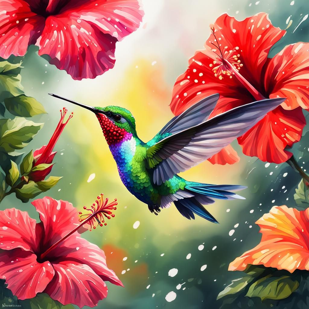 Beautiful hummingbird  by @Biboo
