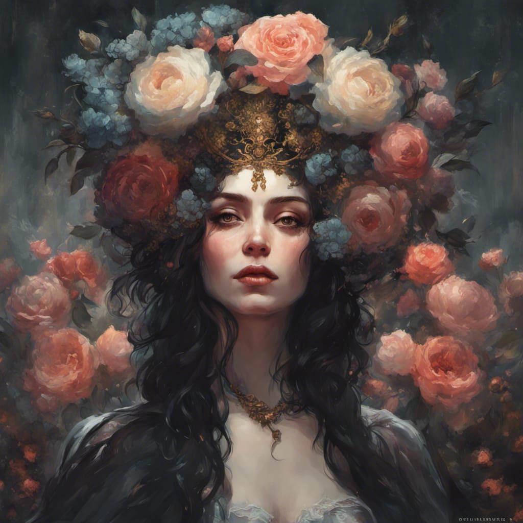 Crown of Flowers - AI Generated Artwork - NightCafe Creator