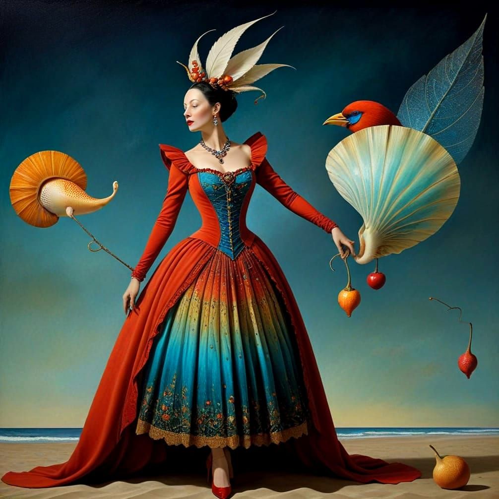 Radiant Woman in Surreal Photorealistic Portrait