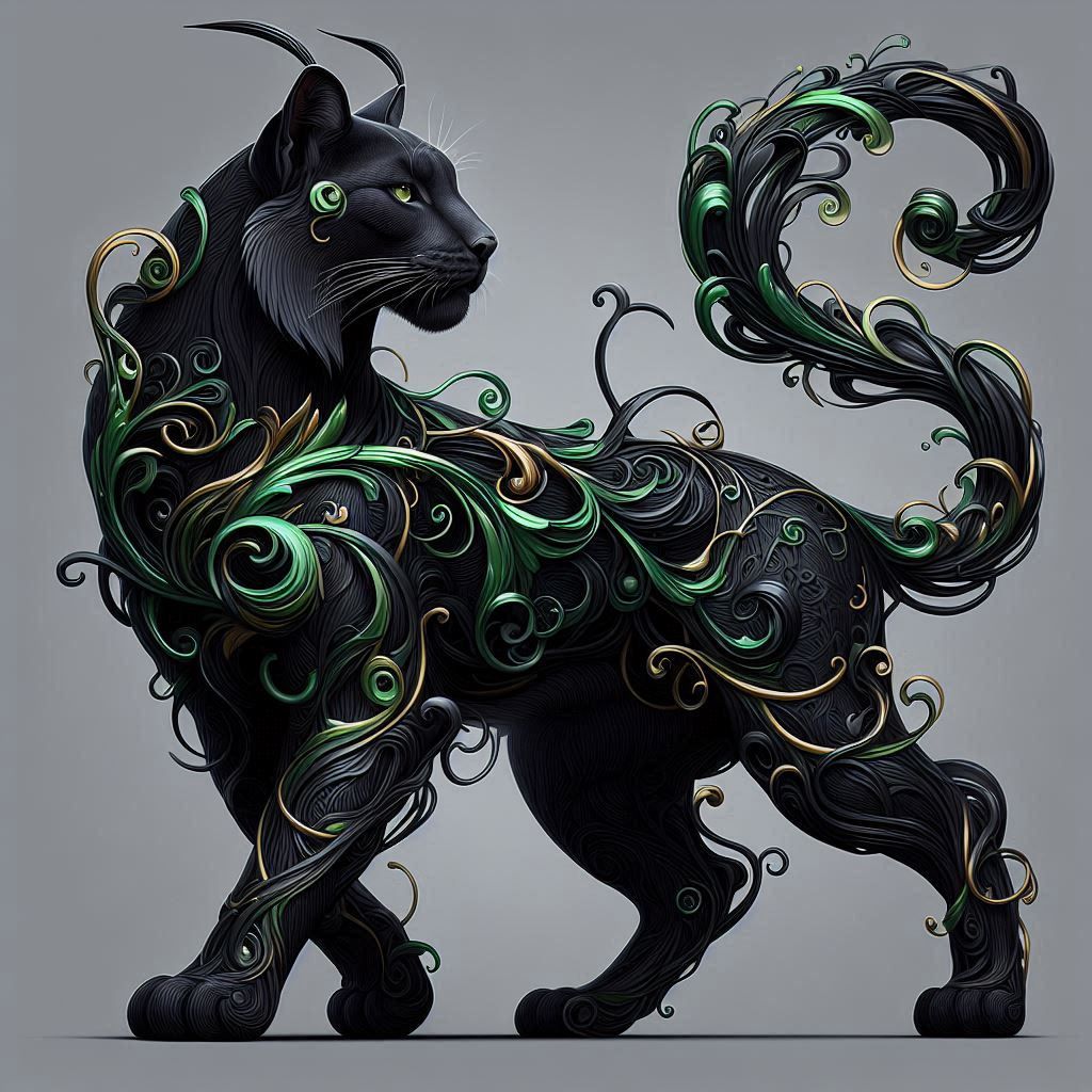 A Majestic Black Lynx