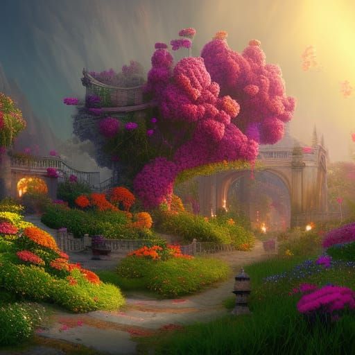 beautiful flower garden