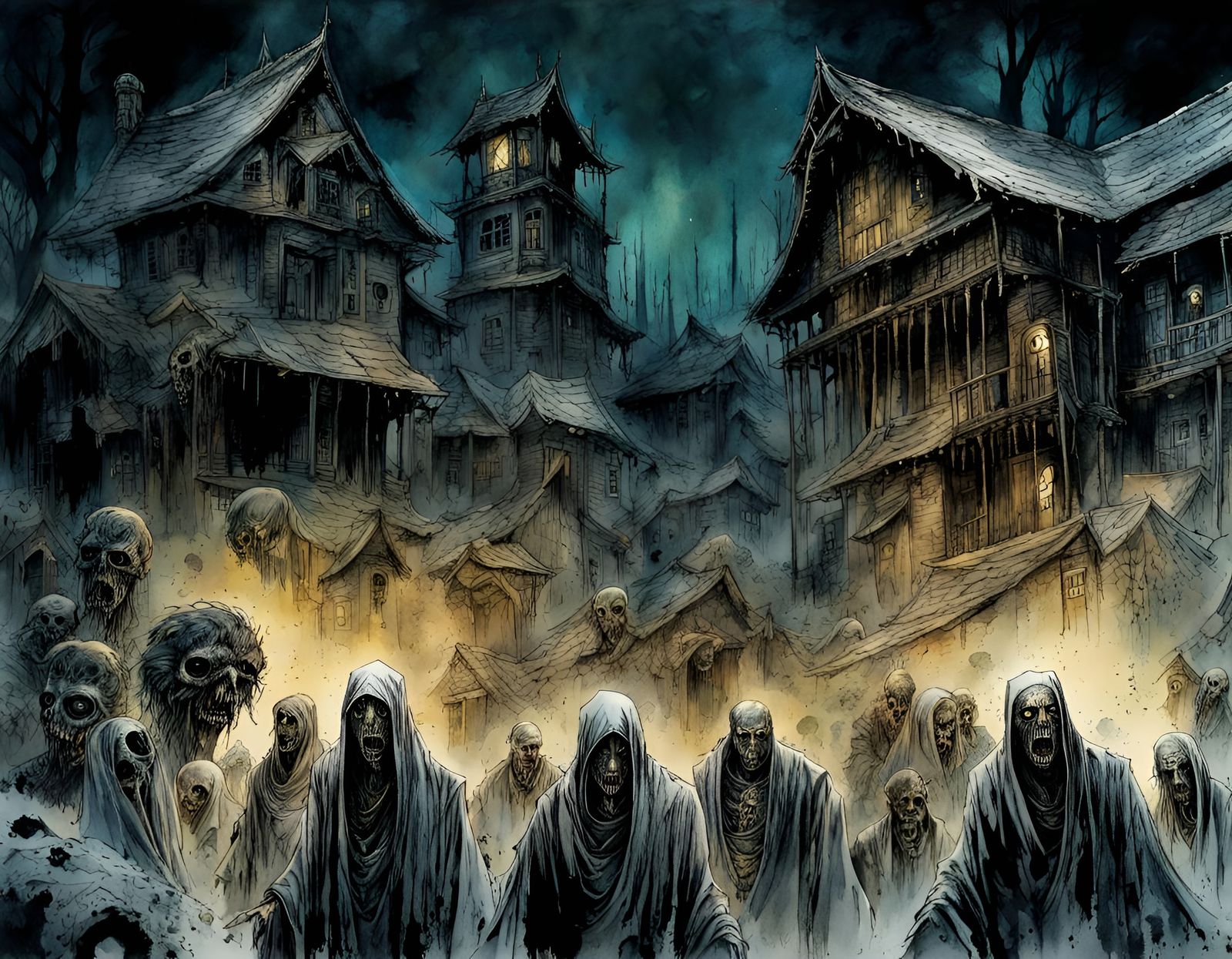  Haunted cursed village  by @Ed Barbe-Noire