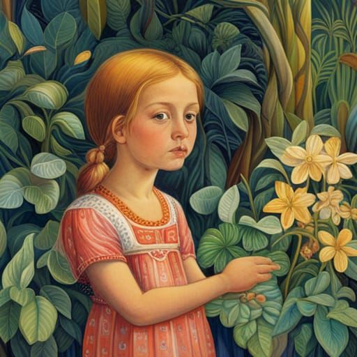 girl by Marianne North, Amanda Clark and Jacek Yerka