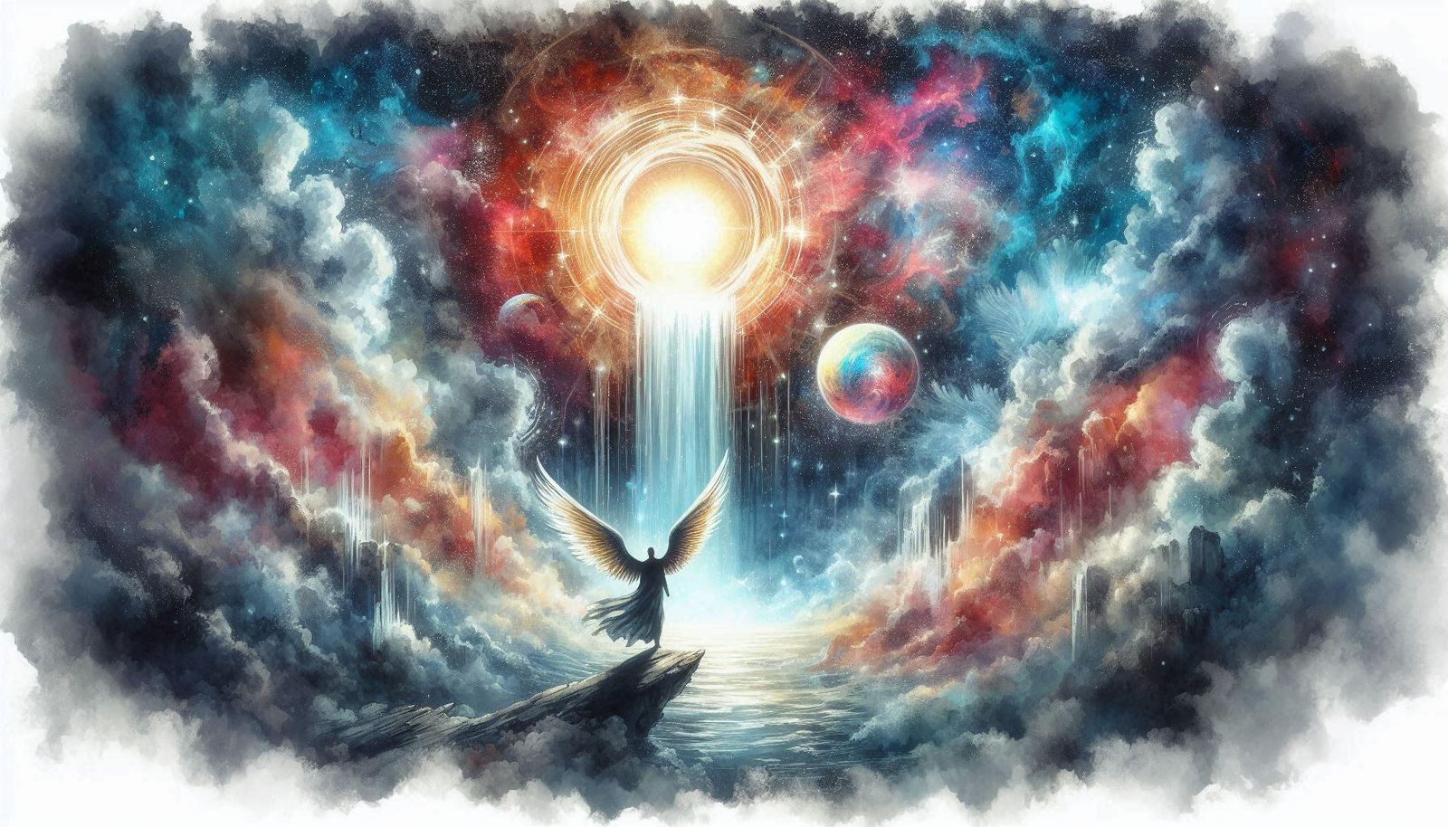 Heaven and Angel Watercolor