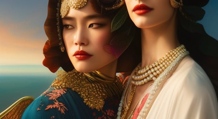 the depth of human connection, Hugs and Embraces in warped perspective with sunset exposure, Jennifer Lommers, Chie Yosh...