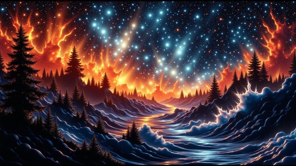  stunning artwork of a moonglow, mystical digital painting, ...  by @Solfreedom