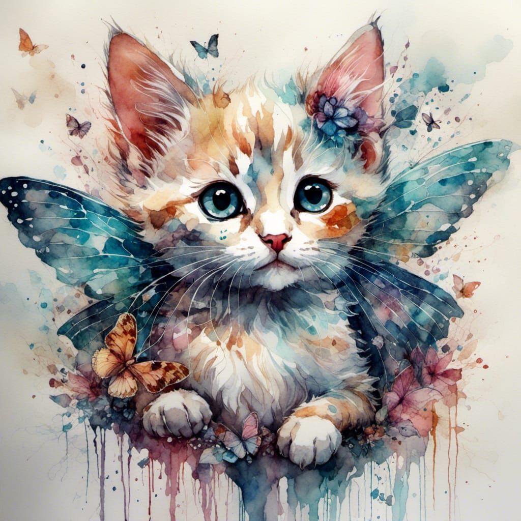 Fairy Kitten <lora:Dreamweave:1.0> 