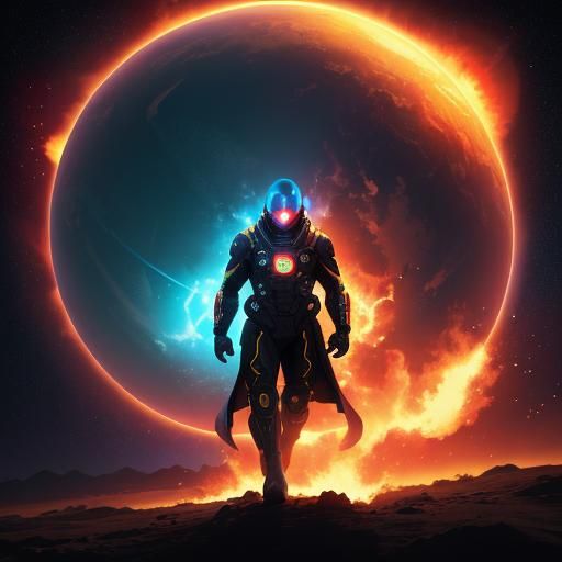 Cosmic Hero Walks Away From Burning Planet