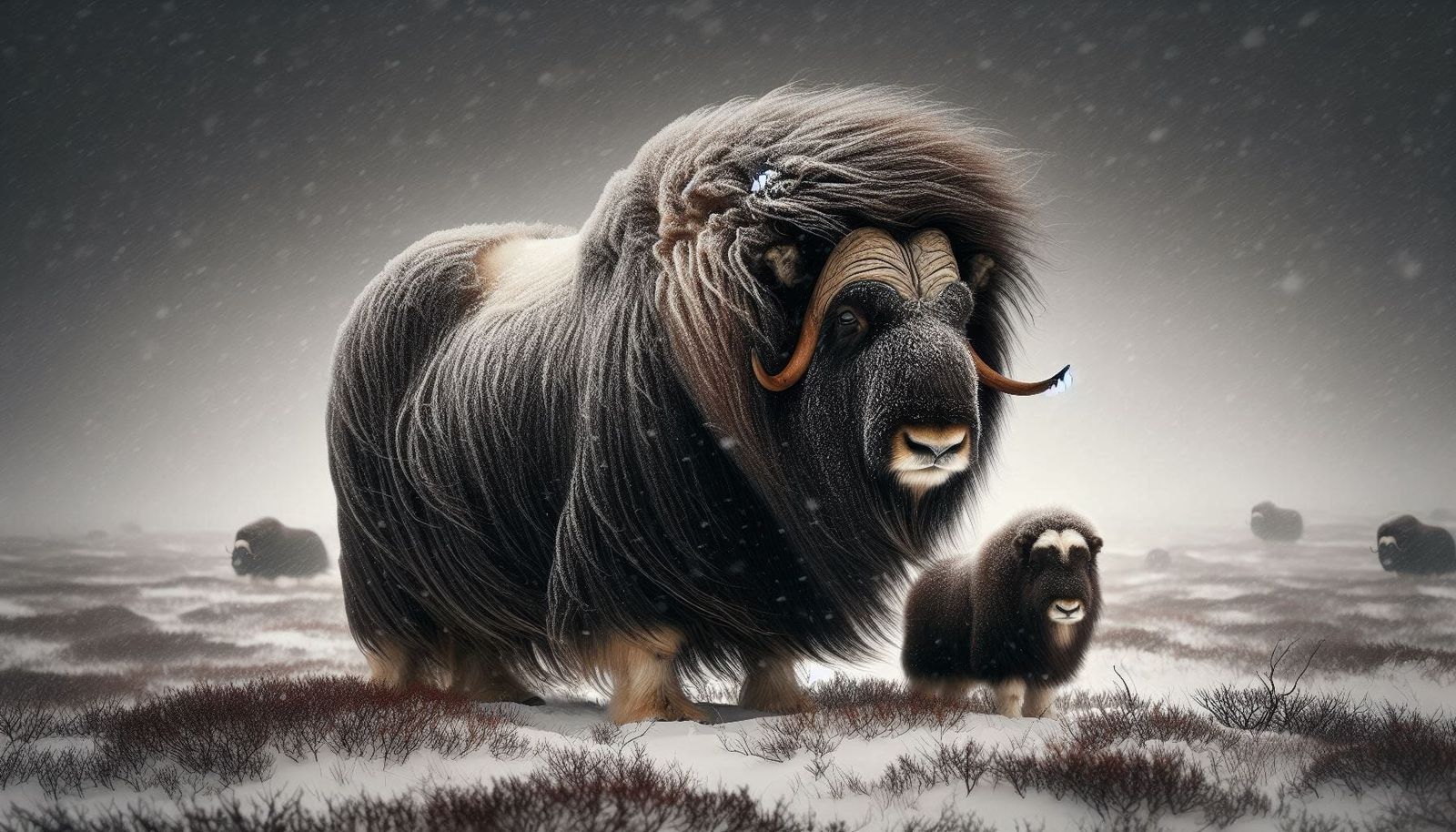 Musk Ox and Calf
