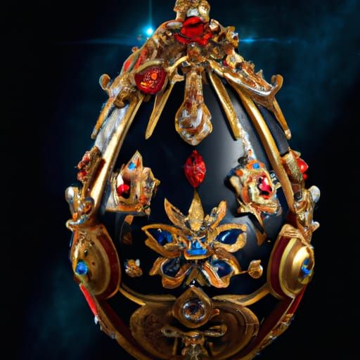 Decorative expensive Crystal Easter Egg 2 AI Generated Artwork