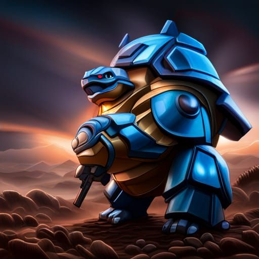 Blastoise as a transformer - AI Generated Artwork - NightCafe Creator