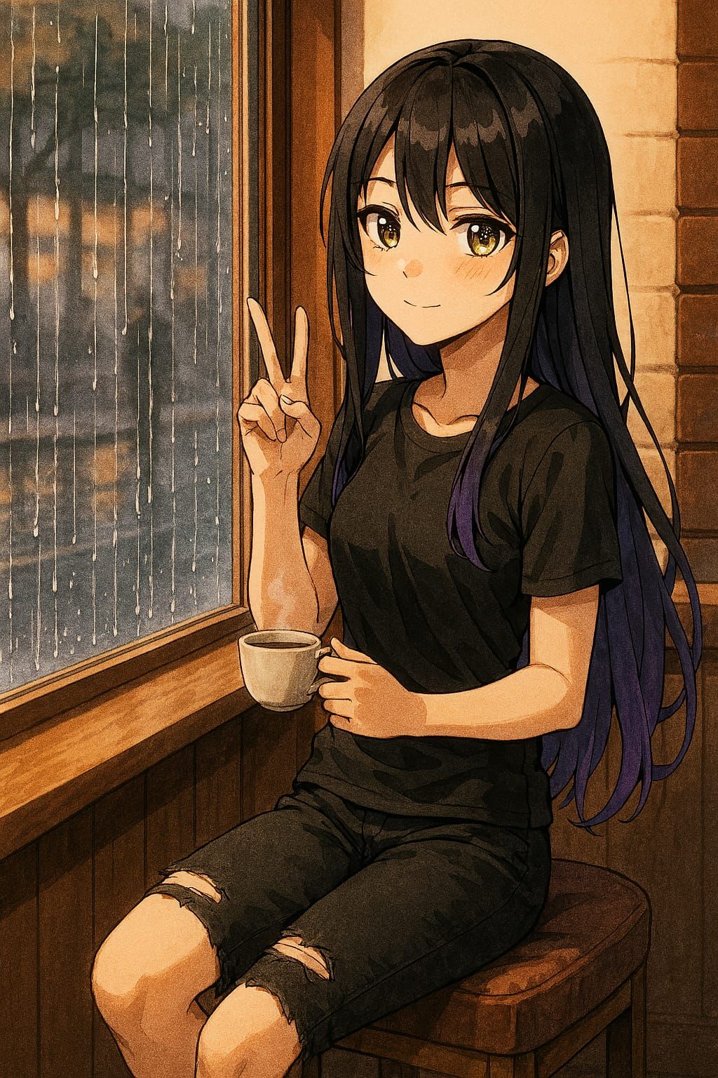 Yuri at the cafe ☕✌️