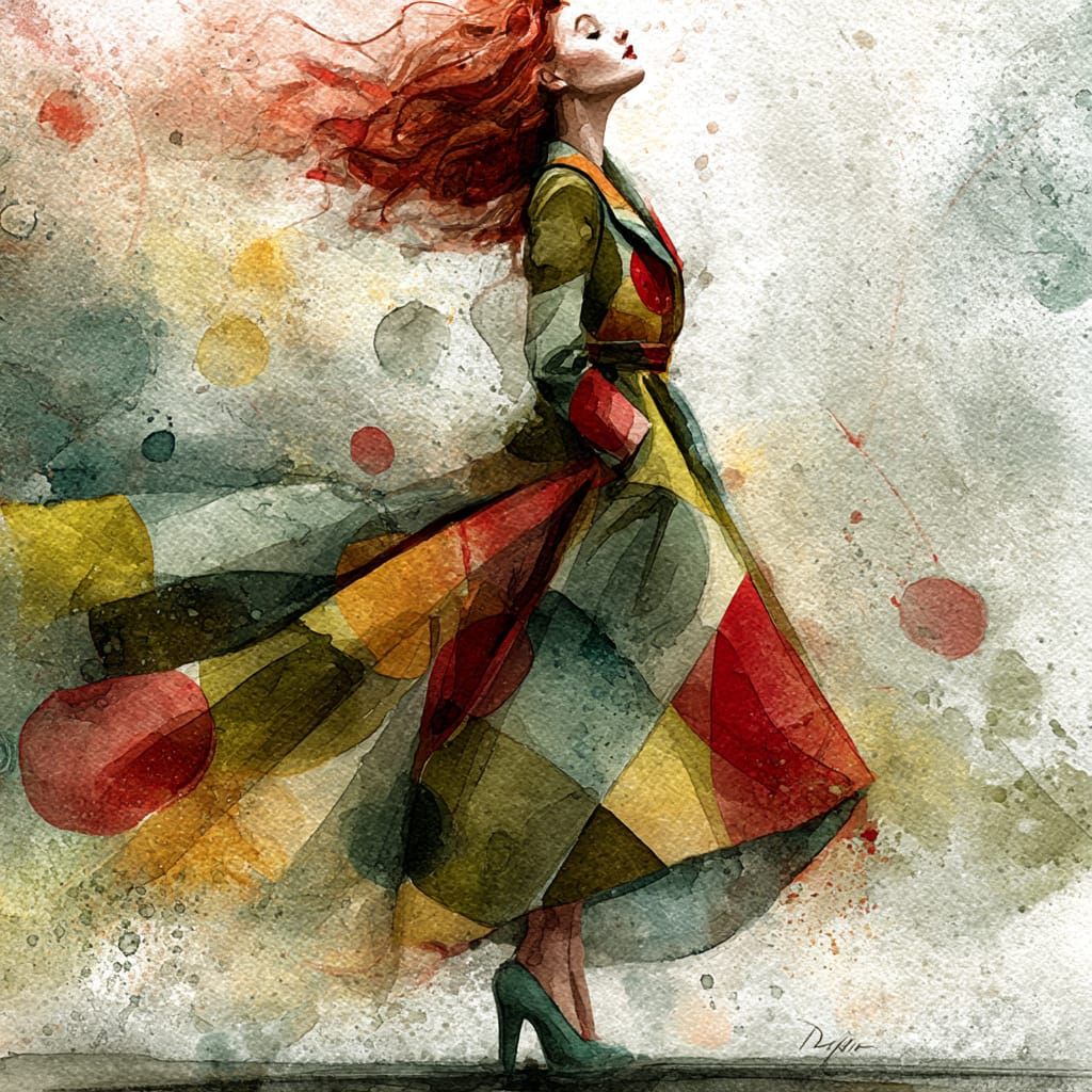 simply her, aquarelle