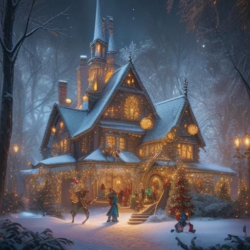 STUNNINGLY BEAUTIFUL FAIRY-TALE, FINDLY DETAILED MAGICAL CHRISTMAS WONDERLAND, BEAUTIFULLY DECORATED WITH STUNNING CHRIS...