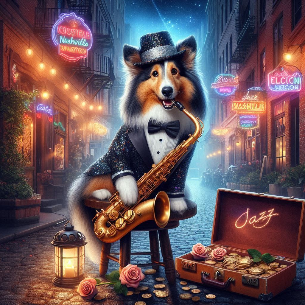 Benji the Jazz Sheltie in Nashville
