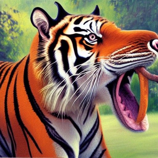 Bengal Tiger elephant