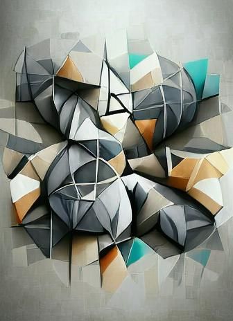 Geometric, grey background