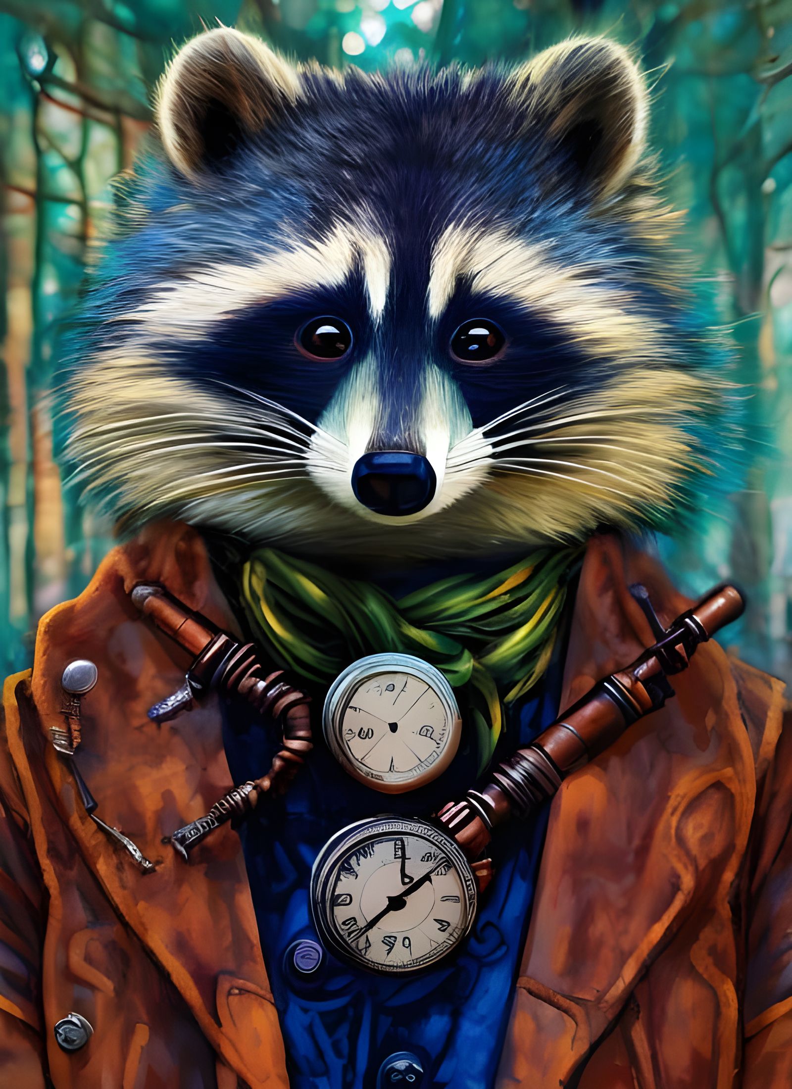 Steampunk raccoon - AI Generated Artwork - NightCafe Creator