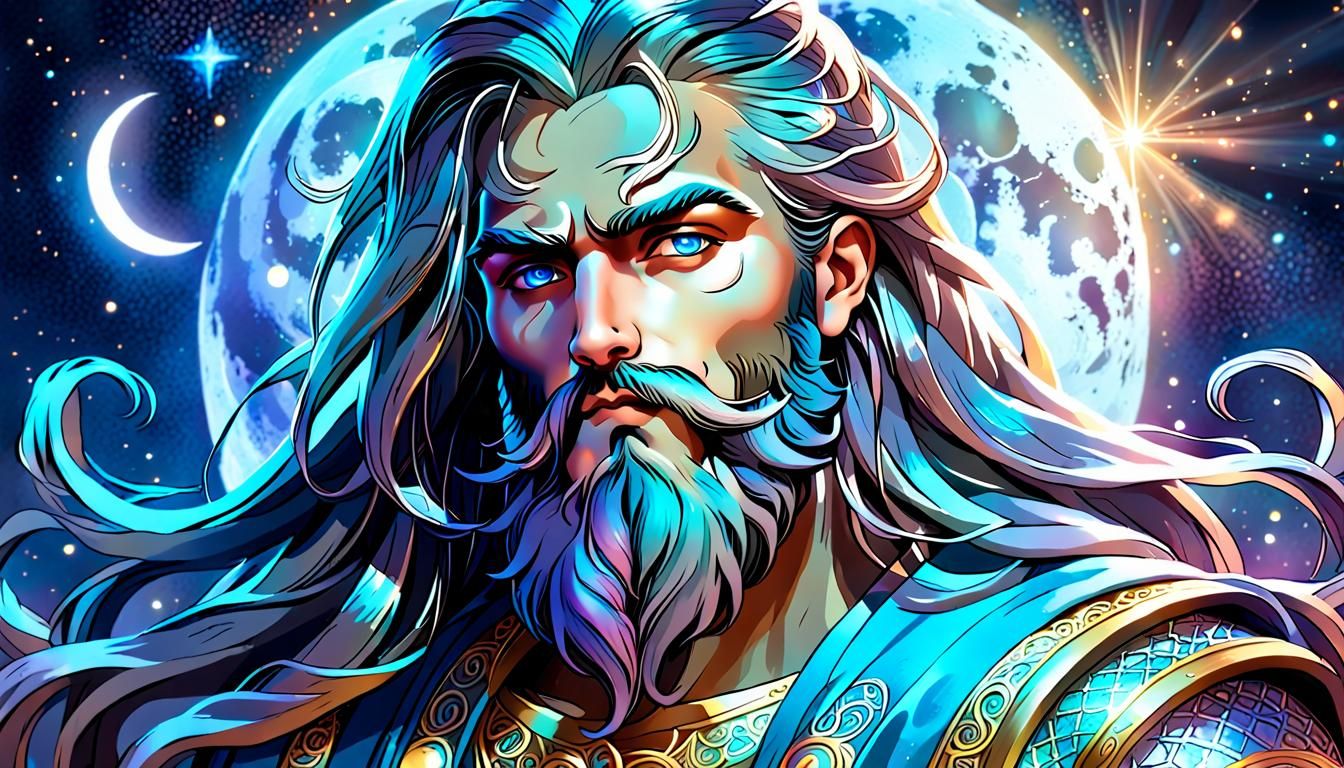 A stunning god of the moon perfect beard🌙🌙 and world 🌍🌍 ...