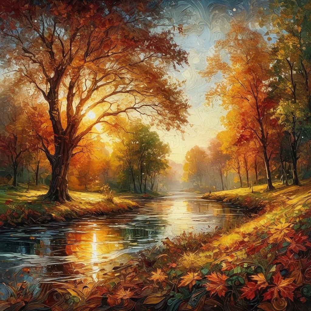 Lazy River on an Autumn Day  by @Pink