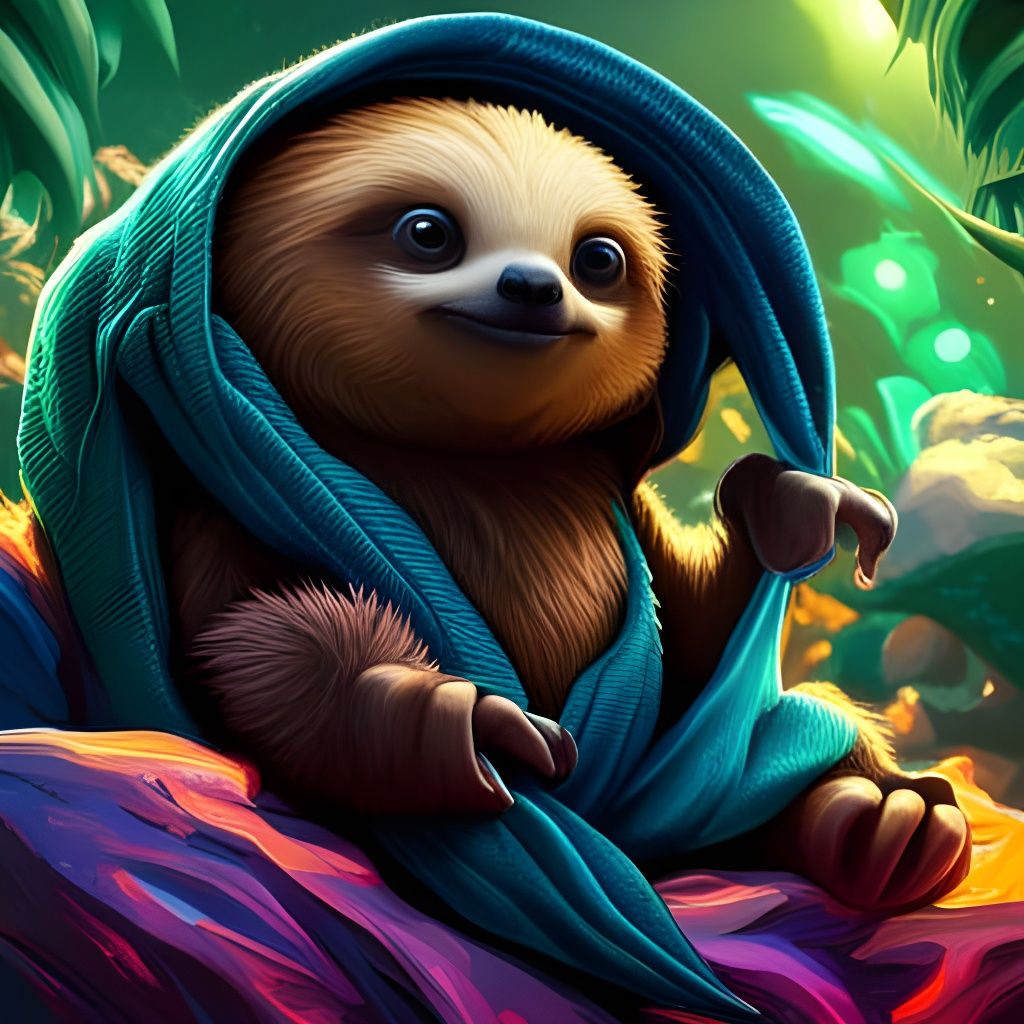 Baby sloth - AI Generated Artwork - NightCafe Creator