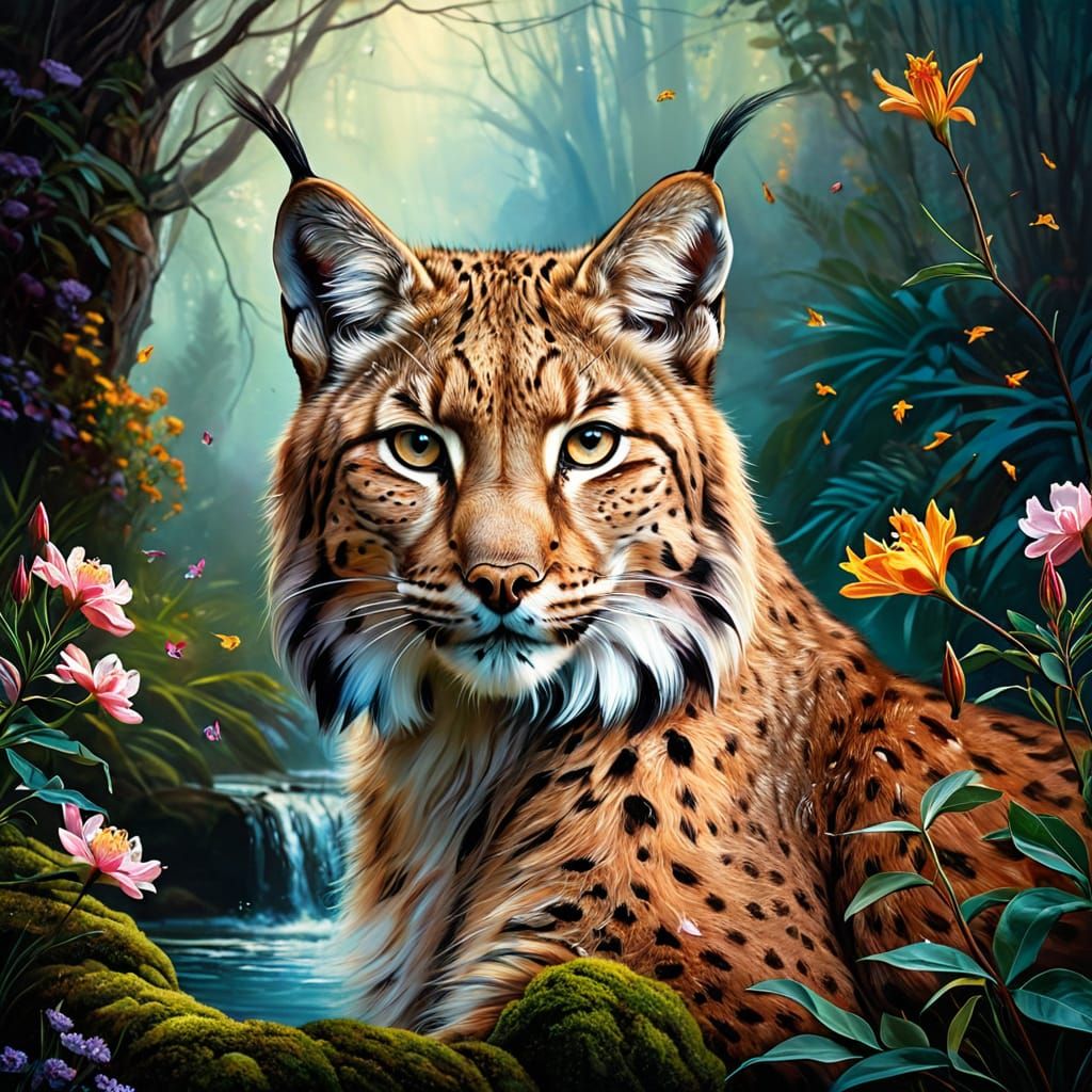 Eurasian Lynx in springtime