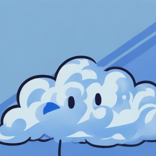  <lora:Object Show:1.0> a blue cloud